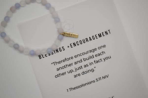 Blessing and Encouragement 14K Plate Multi Gem Bracelet