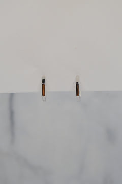 James Collection White Rhodium Plate 12mm Heptagon Huggie Hoop Earrings