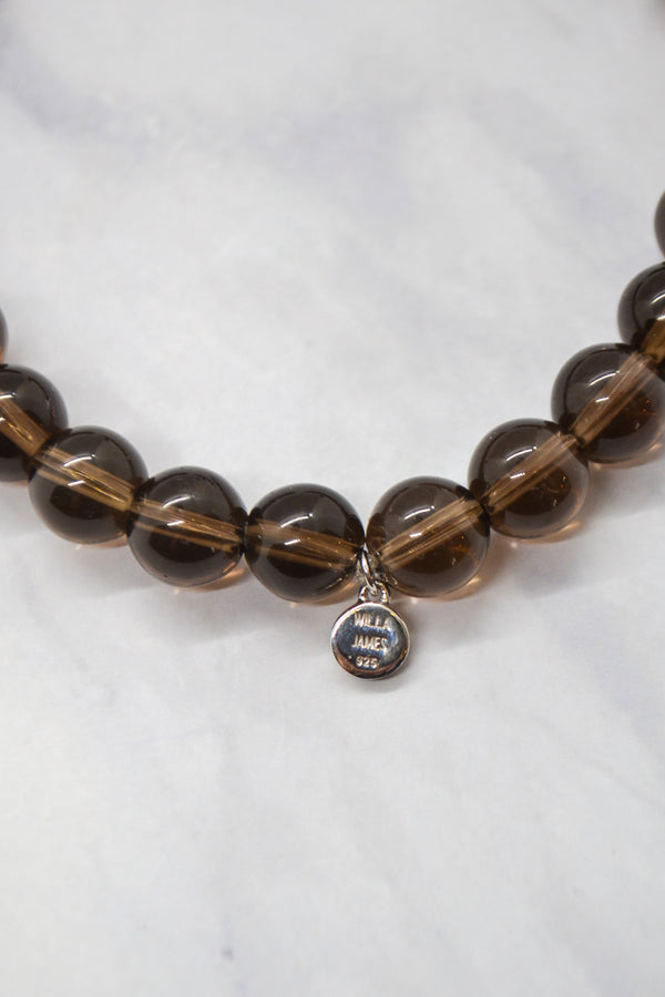 Men's Collection White Rhodium 8mm Smokey Bracelet