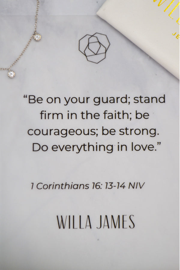 Corinthians Collection White Rhodium Plate 6.5