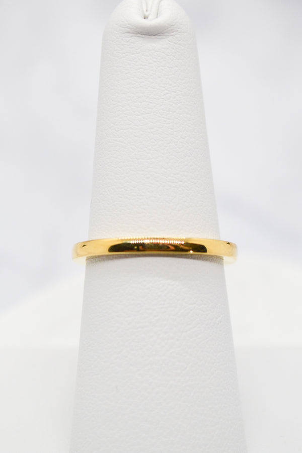 James Collection 14K Gold Plate Faceted Shank Brightly Polished Ring