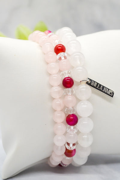 Sisterhood Collection White Rhodium Plate Set of 3 Bracelets