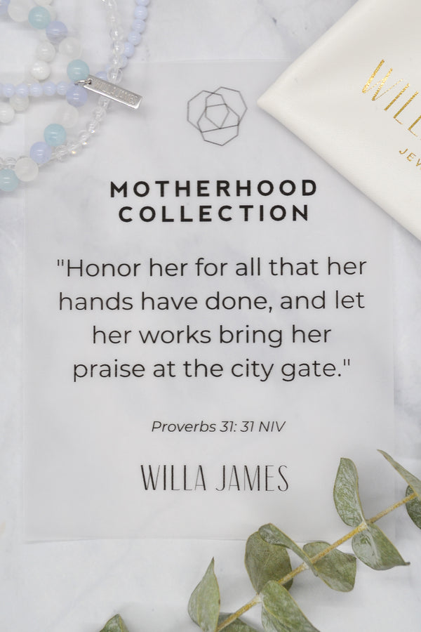 Motherhood Collection White Rhodium Plate Multi Gem Set of 4 Stretch Bracelets