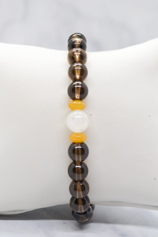 Men's Collection White Rhodium 8mm Smokey Bracelet