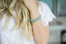 Strength and Courage 14K Gold Plate Amazonite Set of 3 Bracelets