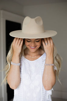 Peace and Freedom White Rhodium Plate Matte Pink Zebra Jasper Stretch Bracelet