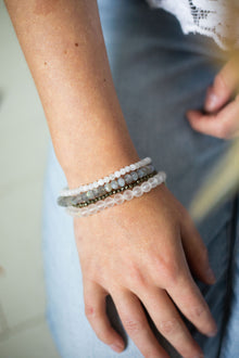 Provision and Protection 14K Gold Plate Labradorite Set of 4 Bracelets