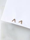 Isaiah Collection 14K Gold Plate Brightly Polished Arrow Studs