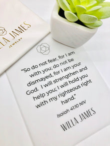 Isaiah Collection White Rhodium Plate Fluid Curved Cross Design Threader Earrings