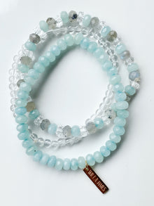Strength and Courage 14K Gold Plate Amazonite Set of 3 Bracelets