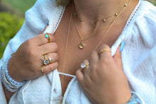 Corinthians Collection 14K Gold Plate 14” + 2” Faceted Clear Quartz Dangle Choker Necklace