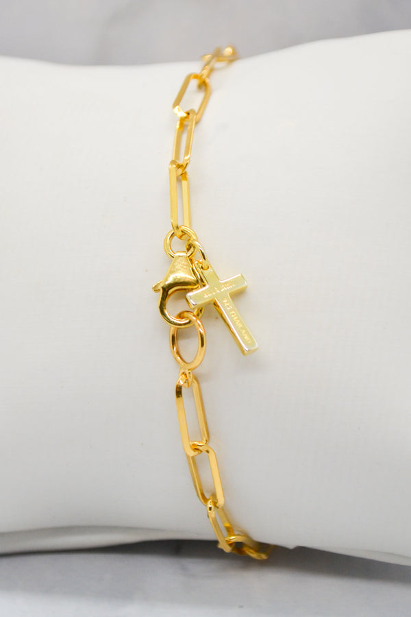 Dangling deals cross bracelet