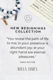 New Beginnings 14K Gold Plate Howlite, Aventurine and Amazonite Bracelet