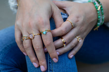 Ecclesiastes Collection 14K Gold Plate Sterling Silver Triple Marquise Amazonite Ring