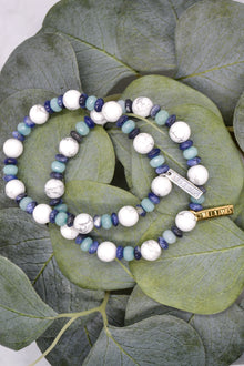 New Beginnings 14K Gold Plate Howlite, Aventurine and Amazonite Bracelet