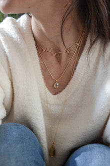 Isaiah Collection 14K Gold Plate 26” + 2” Heptagon Clear Quartz Pendant Necklace