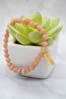 Confidence and Self-Esteem 14K Plate Polished Sunstone Stretch Bracelet