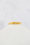 James Collection 14K Gold Plate Faceted Shank Brightly Polished Ring