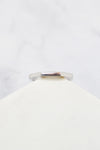 James Collection White Rhodium Plate Faceted Shank Brightly Polished Ring