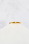 Luke Collection 14K Gold Plate Polished Petite Beaded Stack Ring