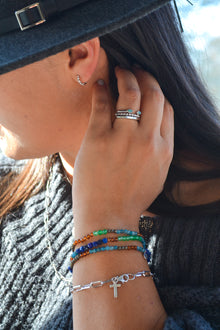 James Collection White Rhodium Plate Faceted Shank Brightly Polished Ring