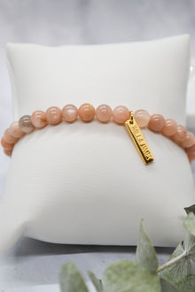 Confidence and Self-Esteem 14K Plate Polished Sunstone Stretch Bracelet
