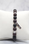 SSCA White Rhodium Plate Multi-gem Stretch Bracelet