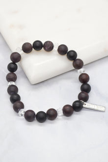 SSCA White Rhodium Plate Multi-gem Stretch Bracelet