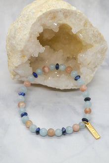 Overcomer Collection 14K Gold Plate Multi-gem Stretch Bracelet