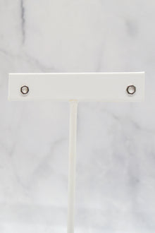 Corinthians Collection White Rhodium Plate 7-Sided Petite Stud Earrings