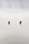 Luke Collection 14K Gold Plate Petite Marquise Rhodolite Stud Earrings