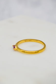 Luke Collection 14K Gold Plate Petite Marquise Rhodolite Stack Ring
