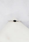Luke Collection White Rhodium Plate Petite Marquise Onyx Stack Ring