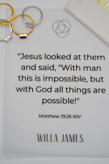 Matthew Collection White Rhodium Plate Petite East/West Clear Quartz Baguette Stack Ring