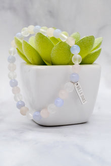 Blessings and Encouragement White Rhodium Plate Multi Gem Bracelet