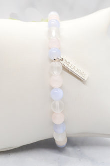 Blessings and Encouragement White Rhodium Plate Multi Gem Bracelet