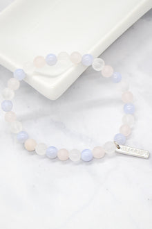 Blessings and Encouragement White Rhodium Plate Multi Gem Bracelet