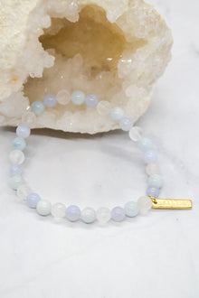 Motherhood Collection 14K Gold Plate Multi Gem Stretch Bracelet