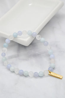 Motherhood Collection 14K Gold Plate Multi Gem Stretch Bracelet