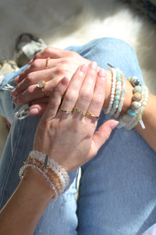 Confidence and Self-Esteem 14K Plate Polished Sunstone Stretch Bracelet