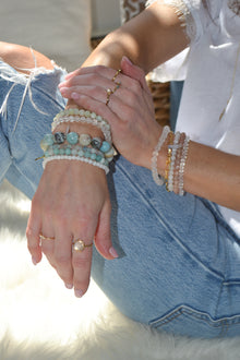 Confidence and Self-Esteem 14K Plate Polished Sunstone Stretch Bracelet