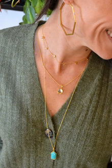 Corinthians Collection 14K Gold Plate Bold 2.5” 7-Sided Hoop Earrings