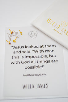 Matthew Collection White Rhodium East/West Rose Quartz Baguette Stud Earrings