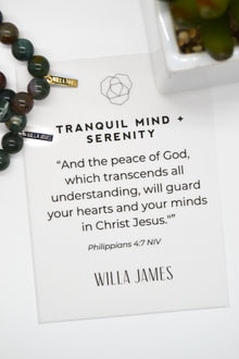 Tranquil Mind and Serenity White Rhodium Plate Bold 12mm Indian Agate Gemstone Stretch Bracelet