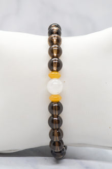 Men's Collection 14K Gold Plate Smokey Quartz Bracelet