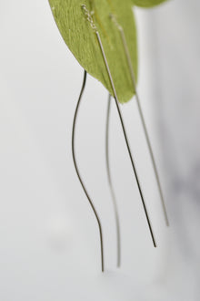 James Collection White Rhodium Plate Wavy Wire Threader Earrings