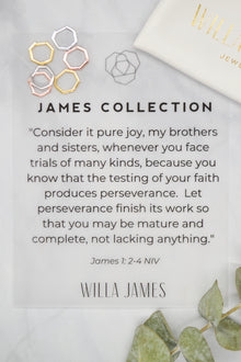 James Collection White Rhodium Plate 12mm Heptagon Huggie Hoop Earrings