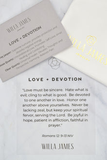 Love and Devotion White Rhodium Plate Polished Rose Quartz Stretch Bracelet