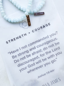 Strength and Courage 14K Gold Plate Amazonite Set of 3 Bracelets