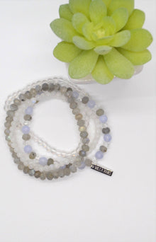Grief and Comfort White Rhodium Plate Multi-Gem Bracelet Set